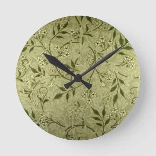 'Jasmine' wallpaper design, 1872 Runde Wanduhr (Vorderseite)