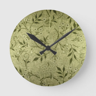 'Jasmine' wallpaper design, 1872 Runde Wanduhr