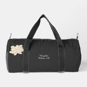 Jasmine Weiße Blume Eleganter Name Duffle Bag (Rückseite)