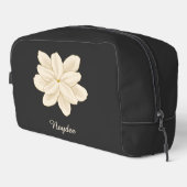 Jasmine White Flower Eleganter Name Waschbeutel (Rechte Ecke)