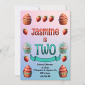 Jasmins zweiter Geburtstag Einladung (Vorderseite)