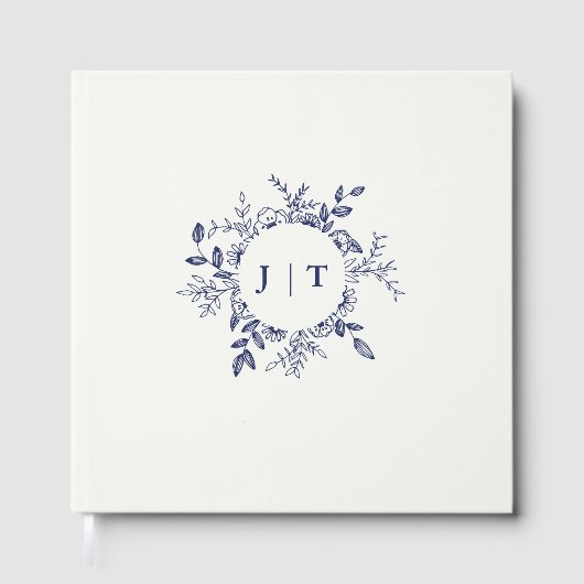 Jasminum Sambac Elegante Hochzeit Gästebuch (Vorderseite)