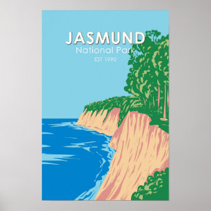 Jasmund Nationalpark Kreidefelsen Deutschland Vint Poster