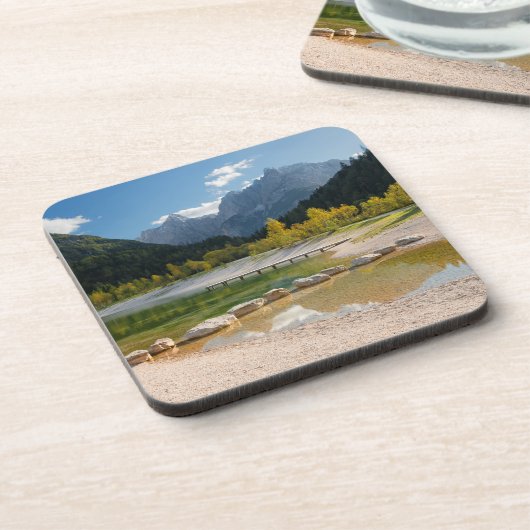 Jasna-See in den slowenischen Alpen im Herbst Getränkeuntersetzer (Linke Seite)