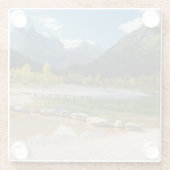 Jasna-See in den slowenischen Alpen im Herbst Glasuntersetzer (Rückseite)