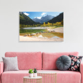 Jasna-See in den slowenischen Alpen im Herbst Leinwanddruck (Insitu (Wohnzimmer))