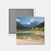 Jasna-See in den slowenischen Alpen im Herbst Magnet (Vorderseite/Rückseite)