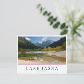 Jasna-See in den slowenischen Alpen im Herbst Postkarte (Stehend Vorderseite)