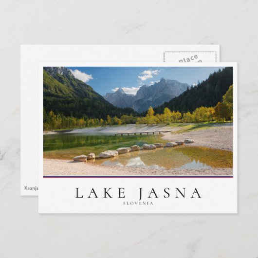 Jasna-See in den slowenischen Alpen im Herbst Postkarte (Vorne/Hinten)