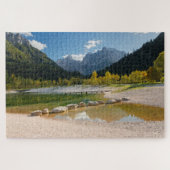 Jasna-See in den slowenischen Alpen im Herbst Puzzle (Horizontal)