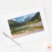 Jasna-See in den slowenischen Alpen im Herbst Rechteckiger Aufkleber (Umschlag)