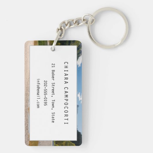 Jasna-See in den slowenischen Alpen im Herbst Schlüsselanhänger (Rückseite)