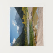 Jasna-See in den slowenischen Alpen im Herbst Wandteppich (Vorderseite)