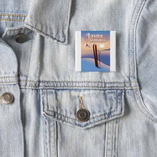 Jasna, Slowakei Skiposter. Button (Beispiel)