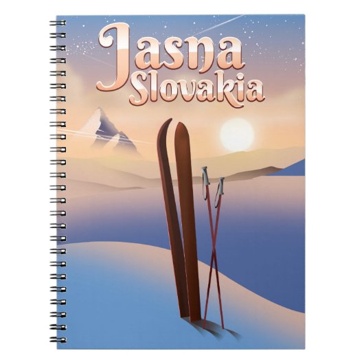 Jasna, Slowakei Skiposter. Notizblock (Vorderseite)