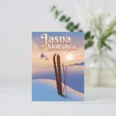Jasna, Slowakei Skiposter. Postkarte (Stehend Vorderseite)