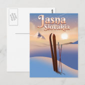Jasna, Slowakei Skiposter. Postkarte (Vorne/Hinten)