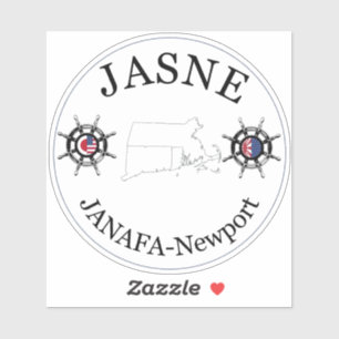 JASNE-JANAFA-Round-Logo Aufkleber