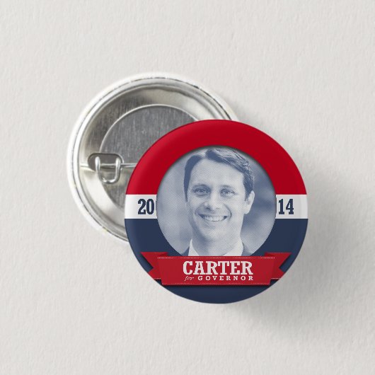 JASON CARTER CAMPAIGN BUTTON (Vorne & Hinten)