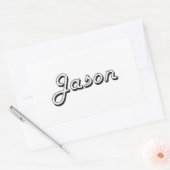 Jason Classic Retro Name Design Rechteckiger Aufkleber (Umschlag)