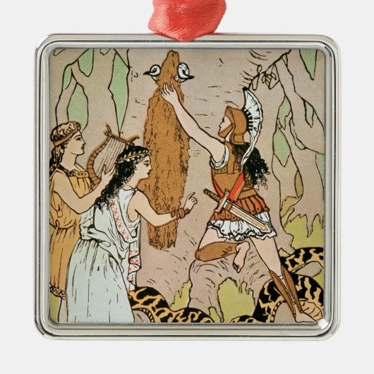 Jason, der die goldene Fleece ergreift Silbernes Ornament (Vorne)