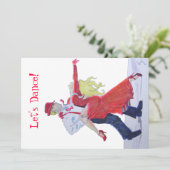 Jason Donovan Kristina Rihanoff Foxtrot Cartoon Einladung (Stehend Vorderseite)