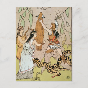 Jason ergreift die Goldene Fleece Postkarte