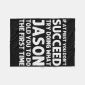 Jason Gift Name D Birthday Funny Christ T Shirt Fleecedecke (Vorderseite (Horizontal))