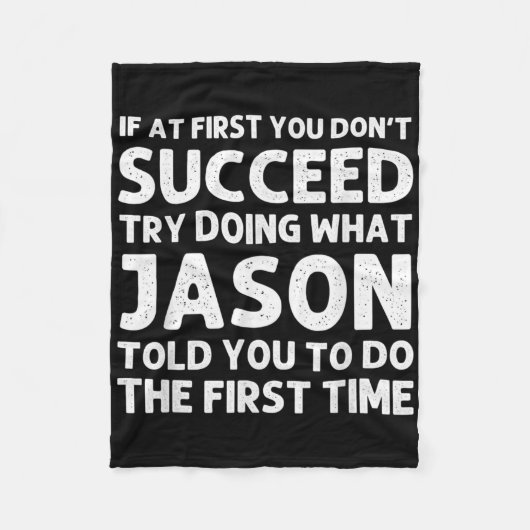 Jason Gift Name D Birthday Funny Christ T Shirt Fleecedecke (Vorderseite)
