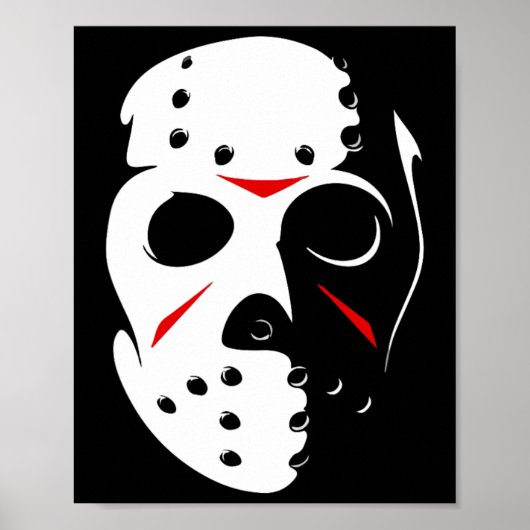 Jason Hockey Masask Halloween Freitag, 13. Poster (Vorne)