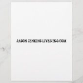 JASON JENKINS LEBT IN KANADA FLYER (Hinten)