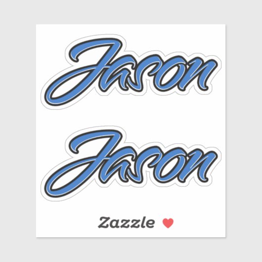 Jason Name blue Aufkleber Sticker Stickerset (Blatt)