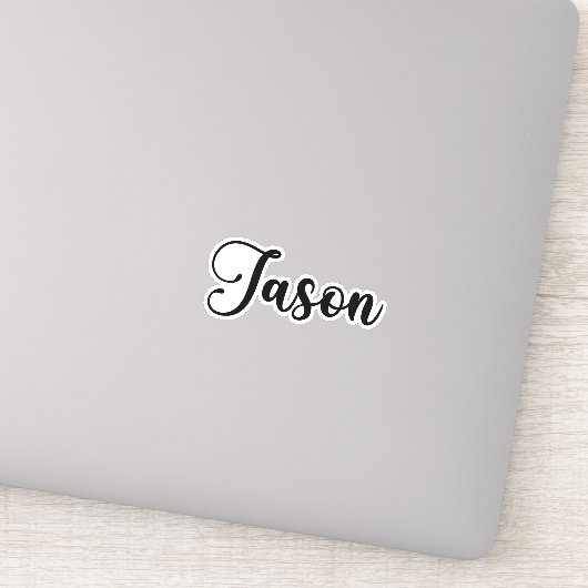Jason Name - Handgeschriebene Kalligrafie Aufkleber (Detail)