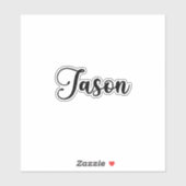 Jason Name - Handgeschriebene Kalligrafie Aufkleber (Blatt)