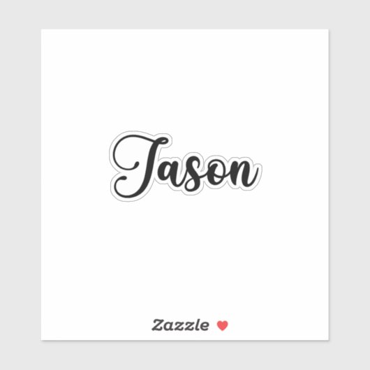 Jason Name - Handgeschriebene Kalligrafie Aufkleber (Blatt)