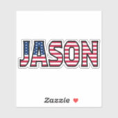Jason Name Vorname USA Sticker Stickerset (Blatt)