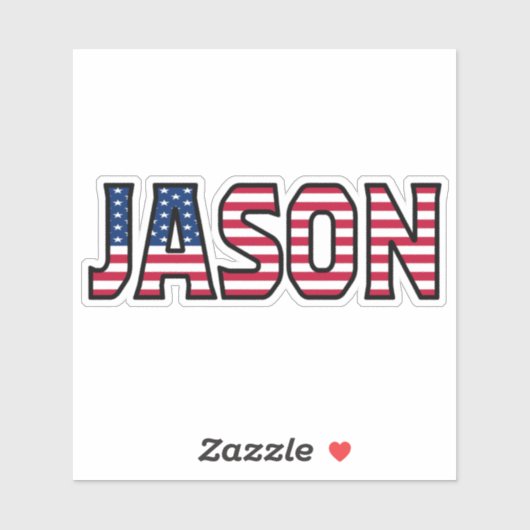 Jason Name Vorname USA Sticker Stickerset (Blatt)