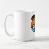 Jason Retro-Sonnenuntergangs-Name-Design Kaffeetasse (Links)