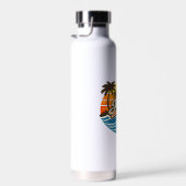 Jason Retro-Sonnenuntergangs-Name-Design Trinkflasche (Rechts)