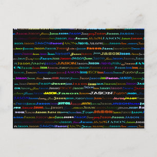 Jason Text Design I Postcard Postkarte