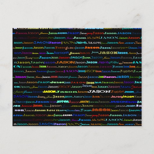 Jason Text Design I Postcard Postkarte (Vorderseite)