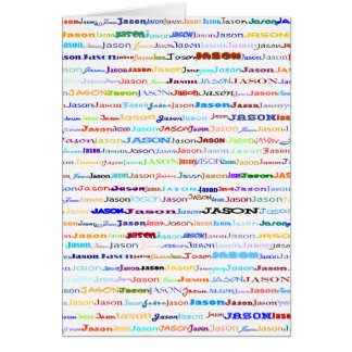 Jason Text Design II Grußkarte