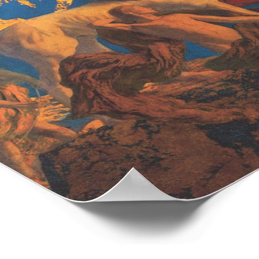 Jason und sein Lehrer von Maxfield Parrish Poster (Ecke)