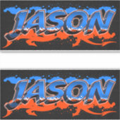 Jason Vorname Name Graffiti Aufkleber Sticker (Vorderseite)