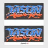 Jason Vorname Name Graffiti Aufkleber Sticker (Blatt)