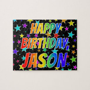 "JASON" Vorname, Spaß "GLÜCKLICHER GEBURTSTAG" Puzzle