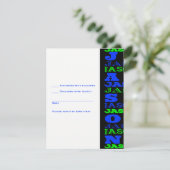 JASONCool Moderne Bar Mitzvah Einladung Black Blue (Stehend Vorderseite)