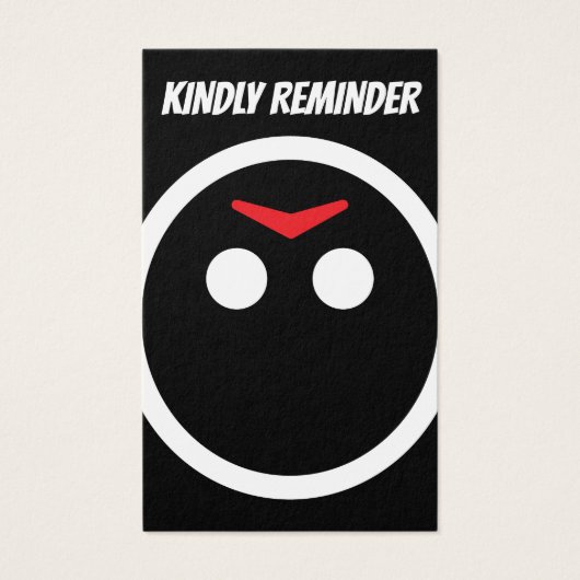 Jason's Warnung, dass du beim Parken ernsthaft Sin (Rückseite)