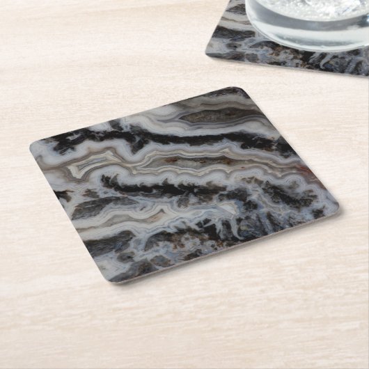 Jasper Agate Mixed Slab Rechteckiger Pappuntersetzer (angewinkelt)