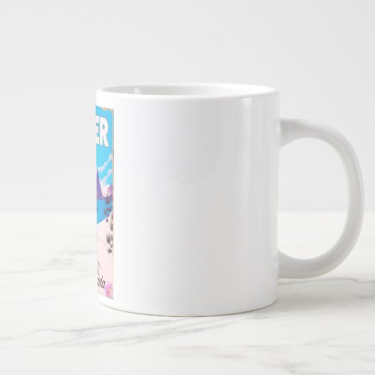 Jasper Alberta Canada Reiseplakat Jumbo-Tasse (Rechts)